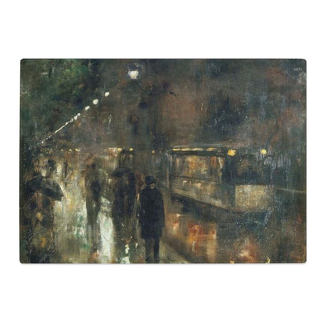 Nocturnal Berlin by Lesser Ury Chopping Board East Urban Home Size: 0.4cm H x 20cm W x 28.5cm L on Productcaster.