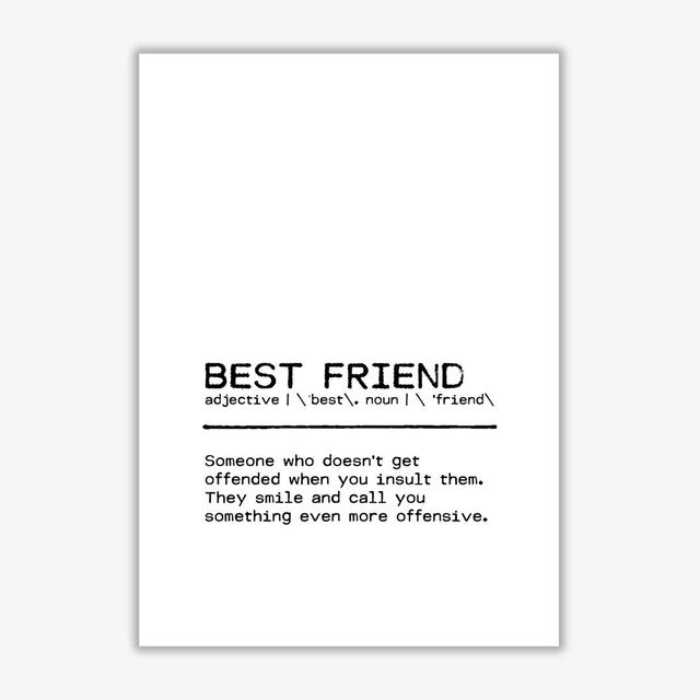 Best Friend Offend - Print East Urban Home Format: No Frame, Size: 60 cm H x 42 cm W x 1 cm D on Productcaster.