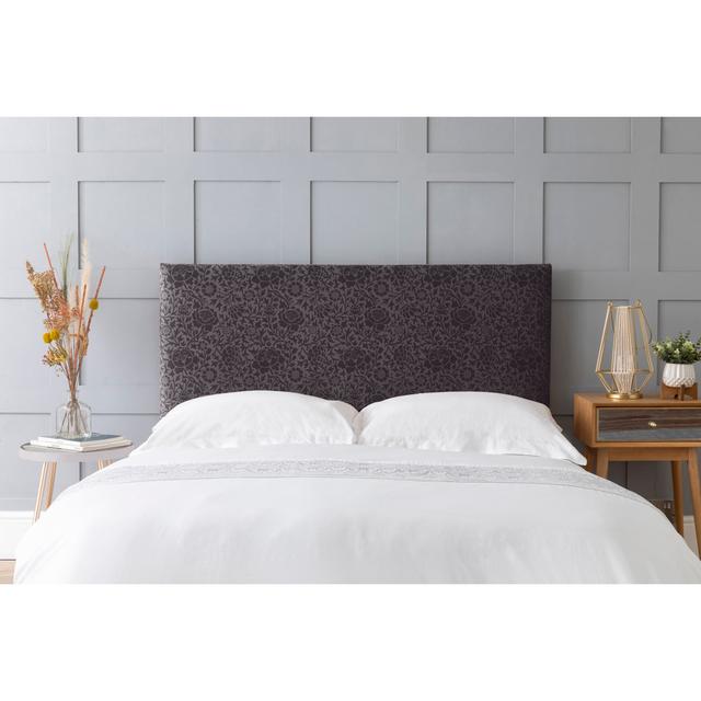 Single Thistle Bournville Upholstered Headboard, Designer Fabric, Made In England Rosalind Wheeler Colour: Navy, Size: Small Double (4') on Productcaster.