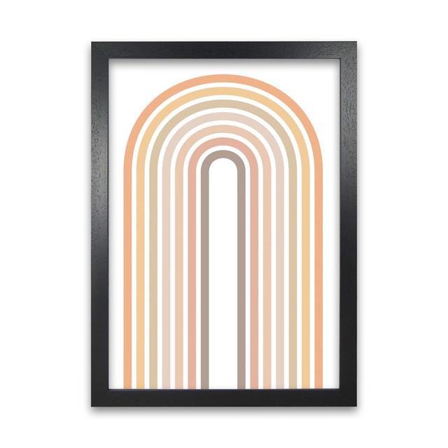 Muted Rainbow Original - Graphic Art Print on Paper Norden Home Size: 59cm H x 42cm W x 3cm D, Frame Option: Black Frame on Productcaster.