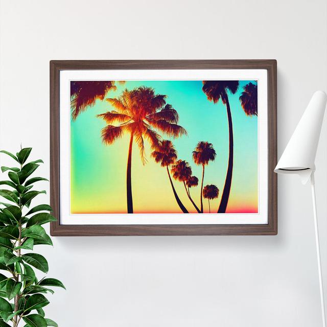 XH1022-9350X Ultimate Palm Trees - Single Picture Frame Print 17 Stories Size: 46cm H x 64cm W x 2cm D, Frame Colour: Walnut Framed on Productcaster.