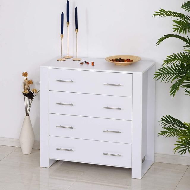 Hopkint 4 Drawer 90Cm W Chest Of Drawers Brayden Studio Colour: White on Productcaster.