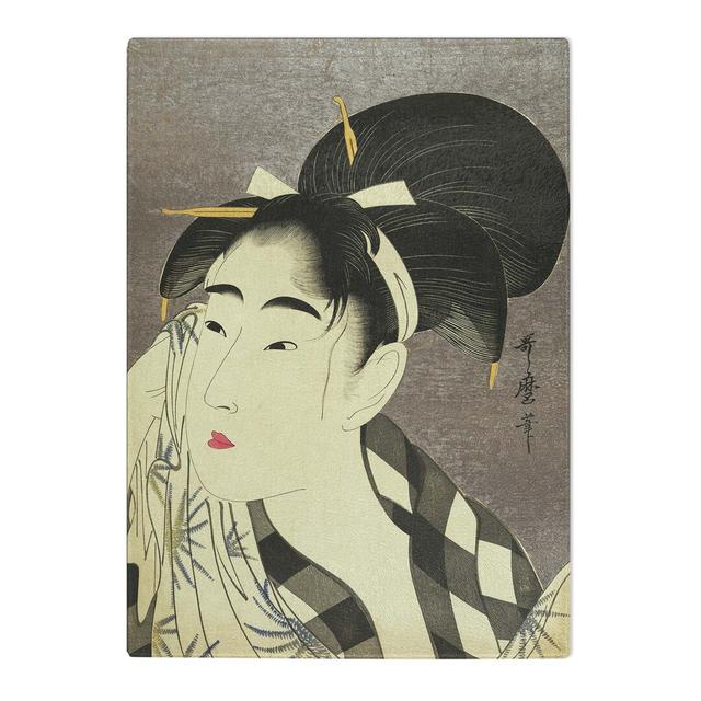 Tempered Glass Portrait of a Woman by Kitagawa Utamaro Chopping Board East Urban Home Size: 28.5 cm x 39 cm on Productcaster.