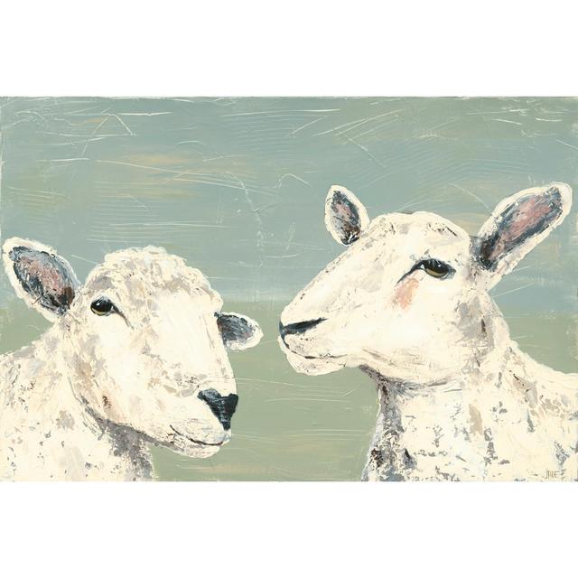 Bashful Sheep I by Jade Reynolds - Wrapped Canvas Graphic Art August Grove Size: 51cm H x 76cm W on Productcaster.