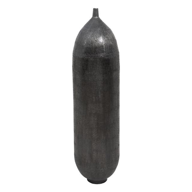 Kenesaw Black 120Cm Aluminum Floor Vase Bloomsbury Market on Productcaster.