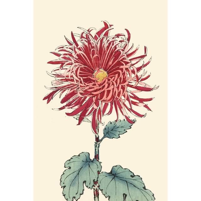 Chrysanthemum Woodblock I - Wrapped Canvas Art Print Rosalind Wheeler Size: 122cm H x 81cm W on Productcaster.