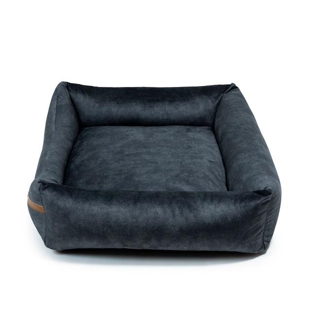 Memory Foam Pet Bed Bolster Cushion Rexproduct Size: 15cm H x 55cm W x 65cm D, Colour: Graphite on Productcaster.