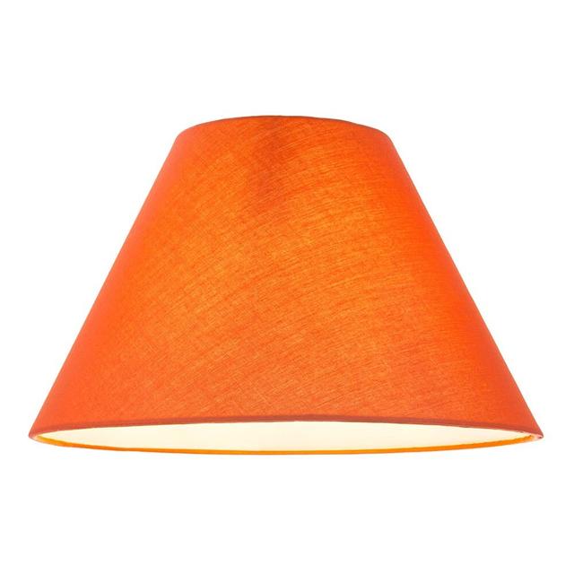 Traditional Cotton Coolie Lampshade Suitable for Table Lamp or Pendant 17 Stories Size: 18 x 30cm, Colour: Orange on Productcaster.