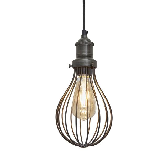 Brooklyn 1 - Light Teardrop Pendant Industville Finish: Pewter on Productcaster.