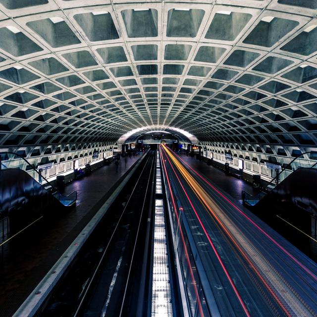 Washington Dc Metro Station by Heyengel - Wrapped Canvas Photograph 17 Stories Size: 76cm H x 76cm W on Productcaster.