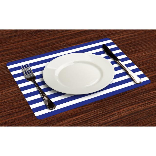 Devyn Polyester Striped Rectangle Placemat (Set of 4) Breakwater Bay on Productcaster.