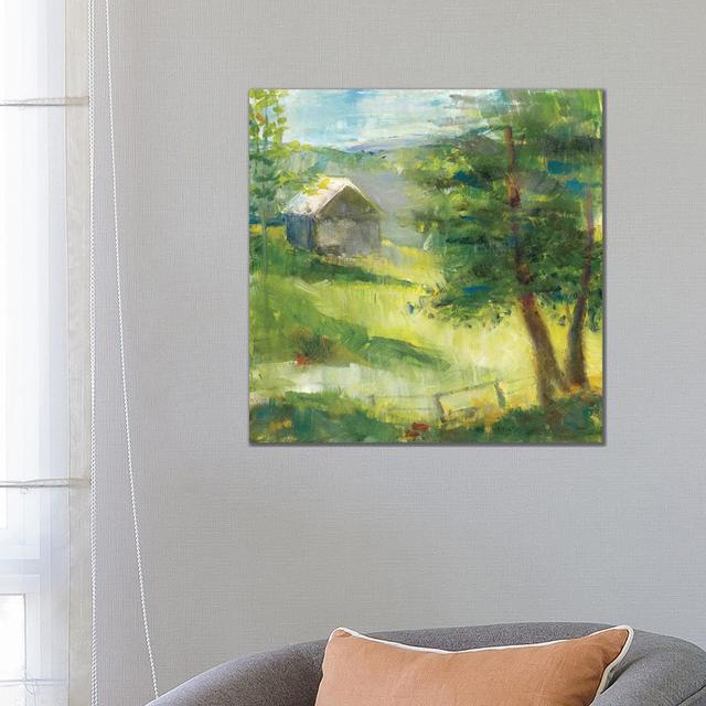 Gray Barn by Sue Schlabach - Wrapped Canvas Painting ClassicLiving Size: 66.04cm H x 66.04cm W x 1.91cm D on Productcaster.