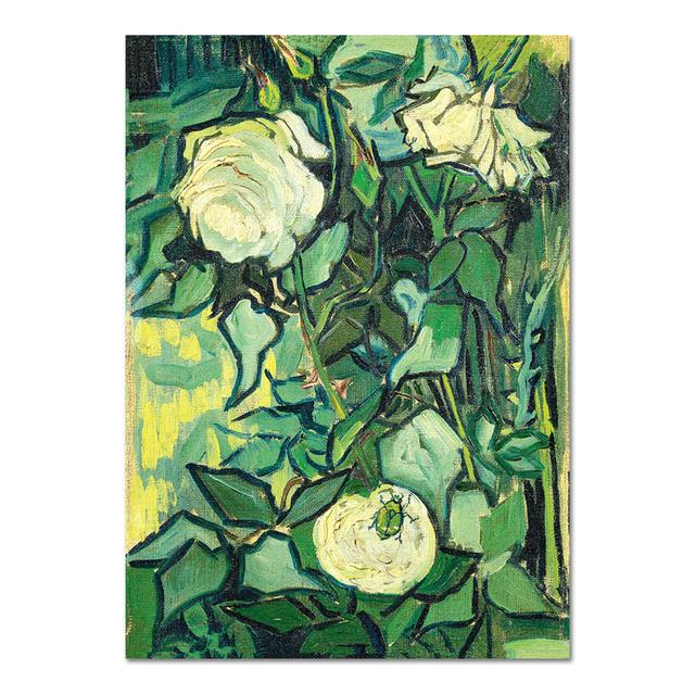 Kunstdruck Roses von Vincent Van Gogh Rosalind Wheeler Größe: 95 cm H x 65 cm B on Productcaster.