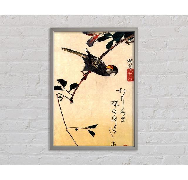 Hiroshige Java Spatz und Magnolie - Einzelner Bilderrahmen Kunstdrucke auf Leinwand Rosalind Wheeler Größe: 118,9 cm H x 84,1 cm B on Productcaster.