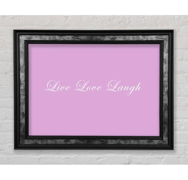 Liebe Zitat Live Love Laugh 2 Pink - Druck Bright Star Größe: 84,1 cm H x 142,2 cm B x 8 cm T on Productcaster.