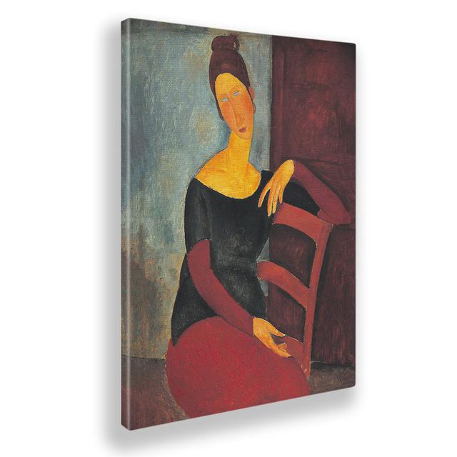 Amedeo Modigliani-Jeanne Hebuterne on the Red Chair-Vertical Marlow Home Co. Format: Fabric, Size: 135cm H x 95cm W on Productcaster.