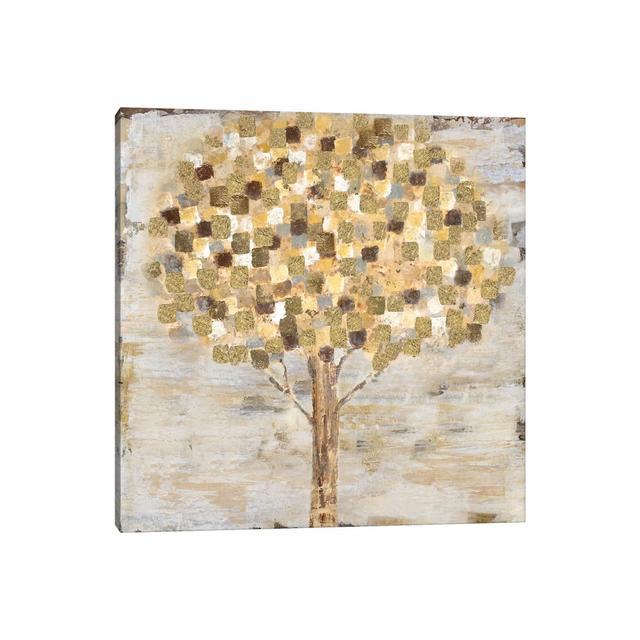 Golden Tree by Tava Studios - Wrapped Canvas Painting ClassicLiving Size: 45.72cm H x 45.72cm W x 3.81cm D on Productcaster.