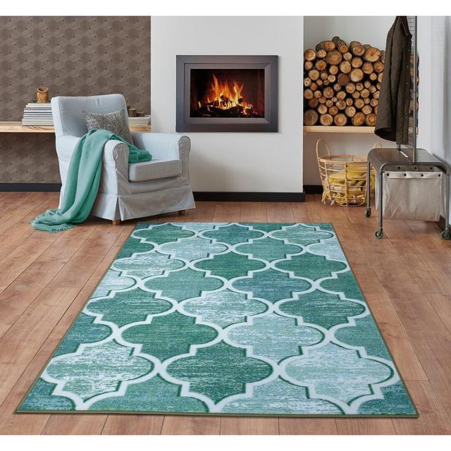 Shiloh Doormat Mercer41 Colour: Aqua on Productcaster.