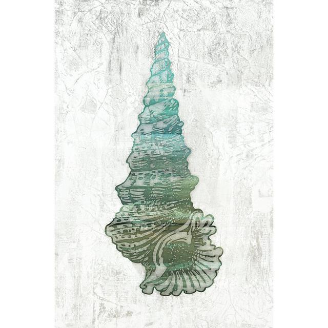 Blue Rustic Seashell Highland Dunes Size: 76cm H x 51cm W x 3.8cm D on Productcaster.