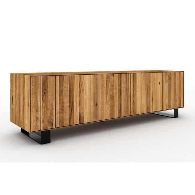 Steel 198 Cm Wide Oak Solid Wood Sideboard Ebern Designs Colour: Wild Oak on Productcaster.