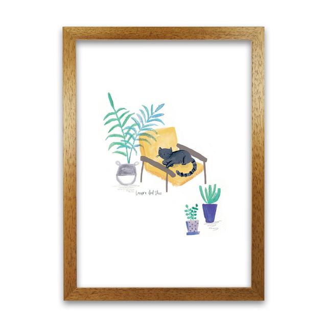 Cay And Scandi Chair by Laura Irwin - Print 17 Stories Size: 42cm H x 29.7cm W x 3cm D, Frame Option: Oak Framed on Productcaster.