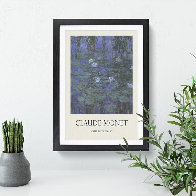 Water Lilies Lily Pond Vol.13 by Claude Monet - Picture Frame Art Prints East Urban Home Size: 36cm H x 27cm W x 2cm D, Frame Option: Black Framed on Productcaster.