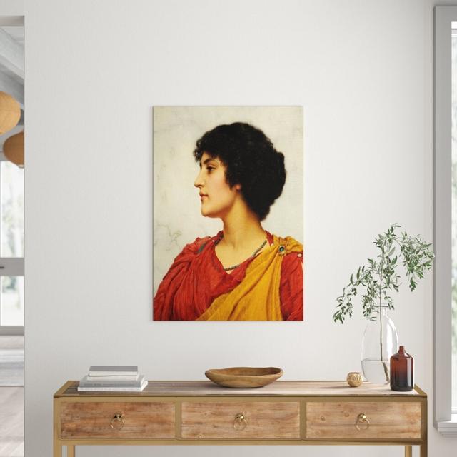 An Italian Girl's Head by John William Godward - Picture Frame Painting Print Marlow Home Co. Size: 50 cm H x 40 cm W x 0.2 cm D, Format: Unframed Pap on Productcaster.