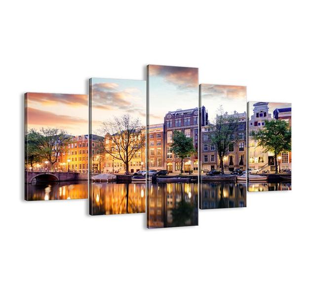 'Restrained and Calm Dutch Beauty' - 5 Piece Wrapped Canvas Photograph Print Ebern Designs Size: 100cm H x 150cm W x 1.8cm D on Productcaster.