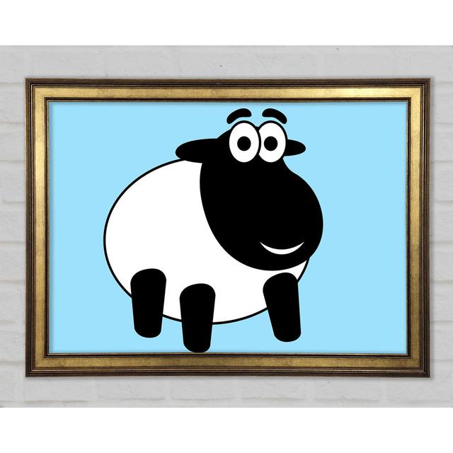 BGUD1604 - Single Picture Frame Art Prints Harriet Bee Size: 59.7cm H x 84.1cm W x 1.5cm D, Colour: Blue on Productcaster.