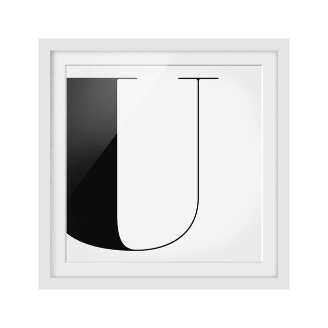 Antiqua Letter U - Picture Frame Typography Ebern Designs Frame Option: White Framed on Productcaster.