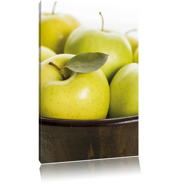 Leinwandbild Apfel Schale mit grünen Äpfeln, Fotodruck Pixxprint Größe: 100 cm H x 70 cm B on Productcaster.