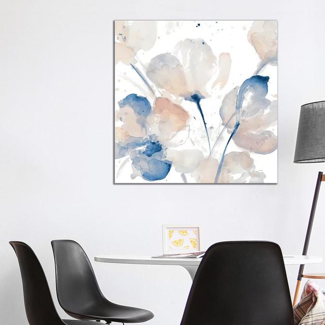 Natural Flower I by Lanie Loreth - Wrapped Canvas Painting ClassicLiving Size: 93.98cm H x 93.98cm W x 3.81cm D on Productcaster.