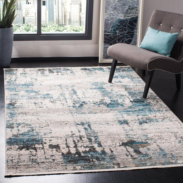 Jaggers Abstract Machine Woven Ivory Area Rug Bloomsbury Market Rug Size: Rectangle 121 x 182 cm on Productcaster.