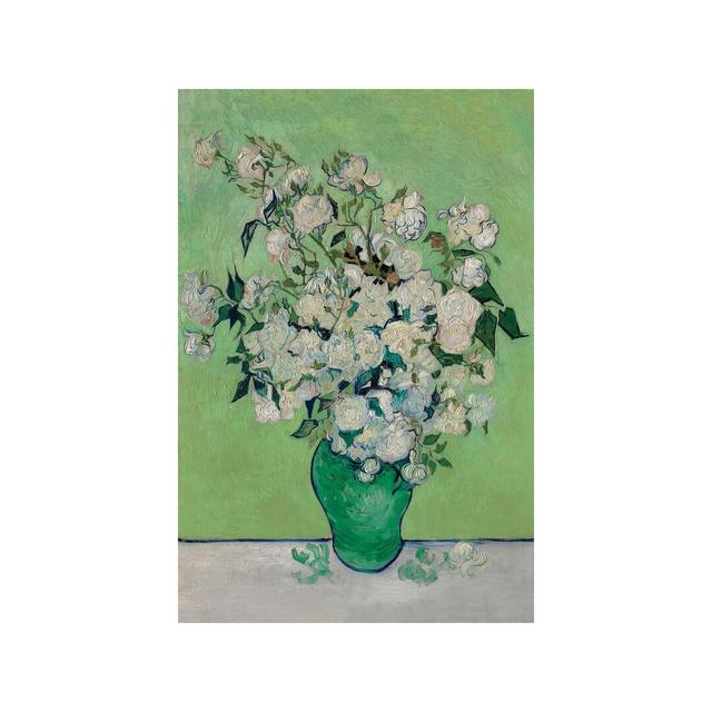 A Vase of Roses, 1890 by Vincent Van Gogh - Painting Print on Canvas Fleur De Lis Living Frame Option: No Frame, Size: 30.48cm H x 20.32cm W x 1.91cm on Productcaster.