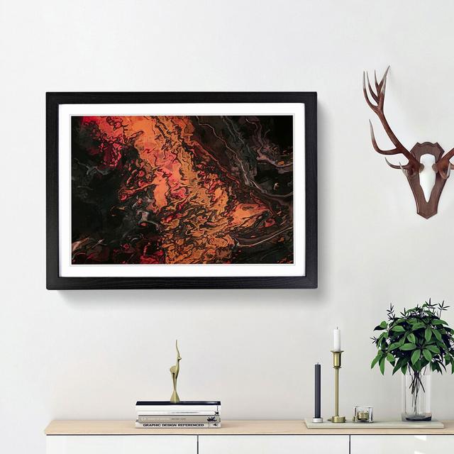 Temper for a Dance in Abstract - Picture Frame Graphic Art Print East Urban Home Size: 48cm H x 65cm W x 2cm D, Frame Option: Black Framed on Productcaster.