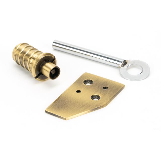 Key-Flush Sash Stop Door Accessory From The Anvil Finish: Aged Brass on Productcaster.