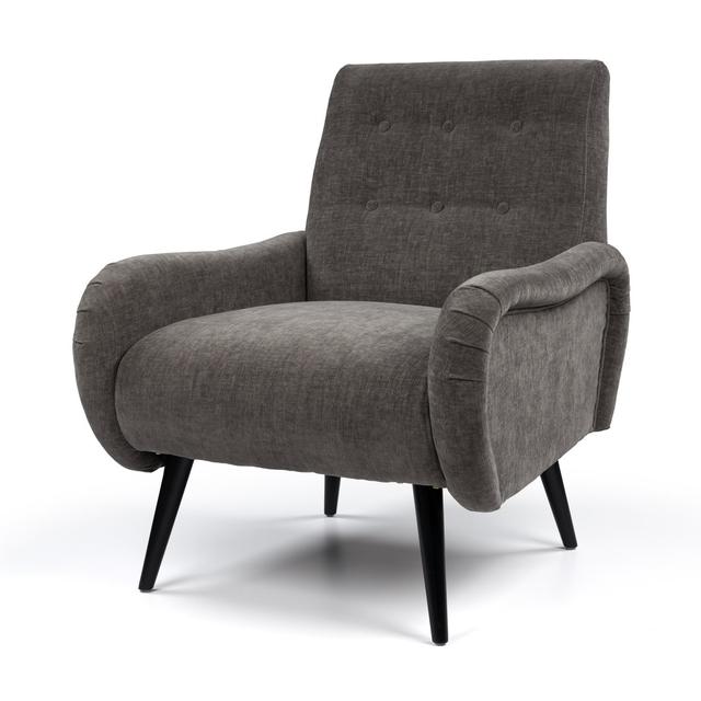 Riebe Upholstered Armchair George Oliver Body Fabric: Grey Polyester on Productcaster.