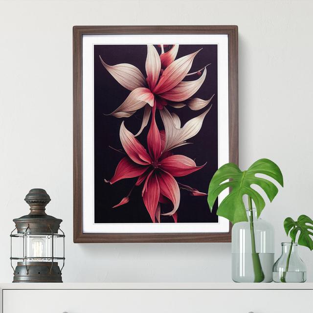 The Compelling Flowers - Single Picture Frame Print Marlow Home Co. Size: 34cm H x 25cm W x 2cm D, Frame Colour: Walnut Framed on Productcaster.