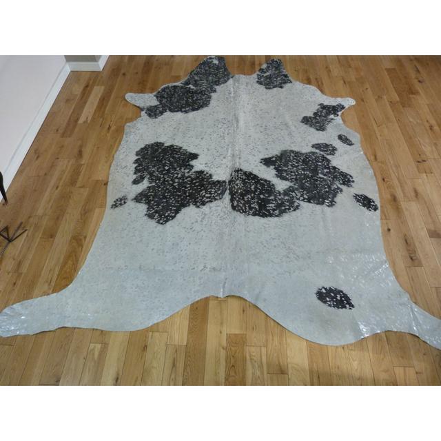 Black And White With Silver Metallic Cowhide Rug Natur Pur on Productcaster.