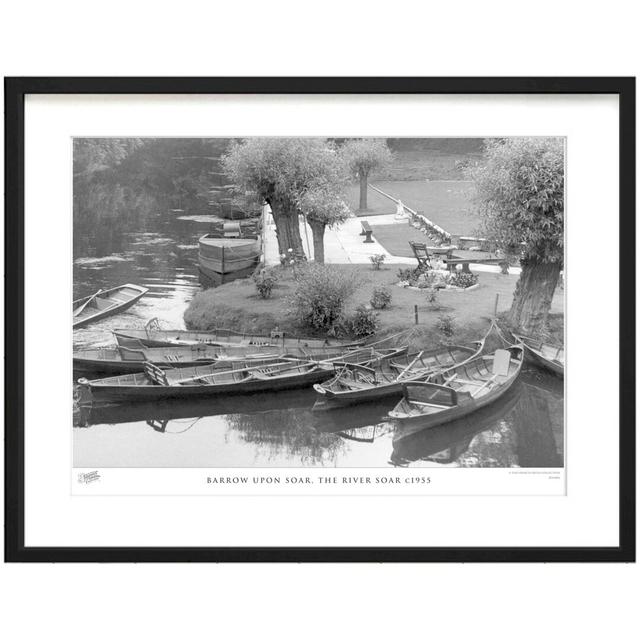 'Barrow upon Soar, the River Soar C1955' - Picture Frame Photograph Print on Paper The Francis Frith Collection Size: 43.5cm H x 53.4cm W x 2.3cm D on Productcaster.