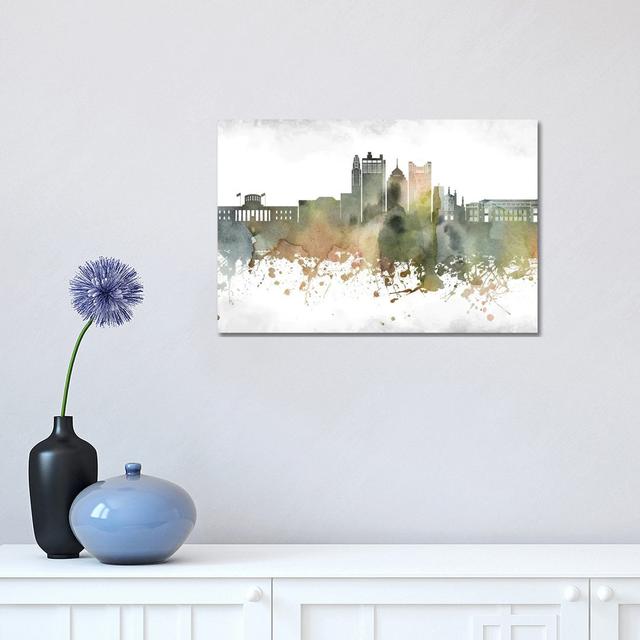 Columbus Skyline by WallDecorAddict - Wrapped Canvas Print Latitude Run Size: 30.48cm H x 45.72cm W x 1.905cm D on Productcaster.