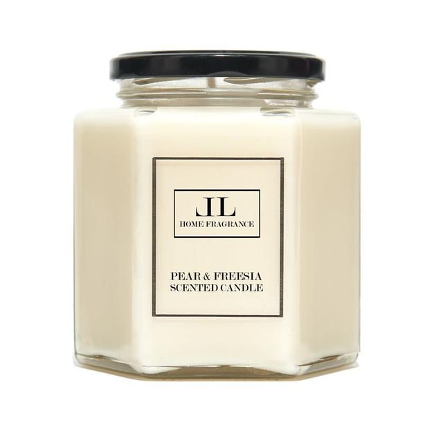 Peach Blossom Scented Jar Candle LL Candles Size: 10cm H x 8cm W x 8cm D on Productcaster.