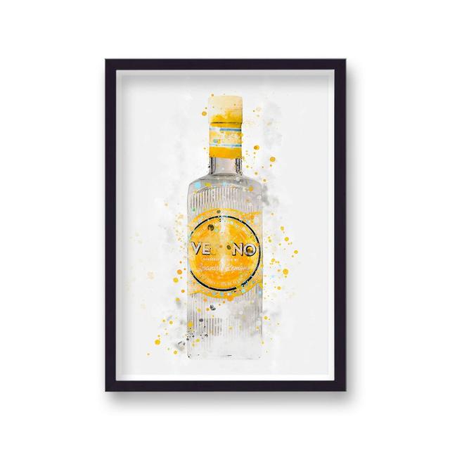 Gin Graphic Splash Verano Lemon Inspired by Vouvart - Picture Frame Graphic Art Astoria Grand on Productcaster.