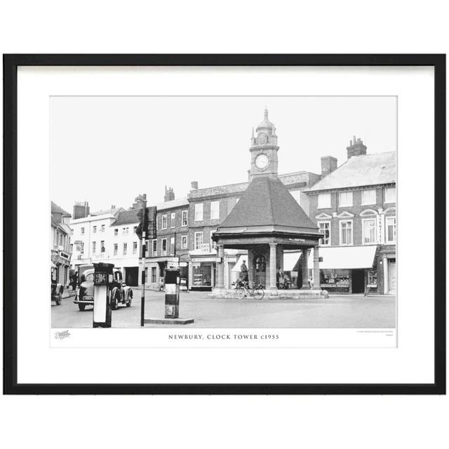 'Newbury, Clock Tower C1955' by Francis Frith - Picture Frame Photograph Print on Paper The Francis Frith Collection Size: 28cm H x 36cm W x 2.3cm D on Productcaster.