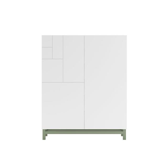 18 Pair Shoe Storage Cabinet Rebrilliant Finish: White/Green on Productcaster.