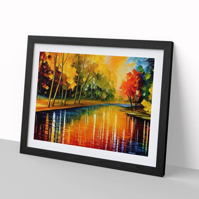 River by the Trees Vol.1 Abstract - Picture Frame Graphic Art Marlow Home Co. Frame Colour: Black Framed, Size: 46cm H x 64cm W x 2cm D on Productcaster.