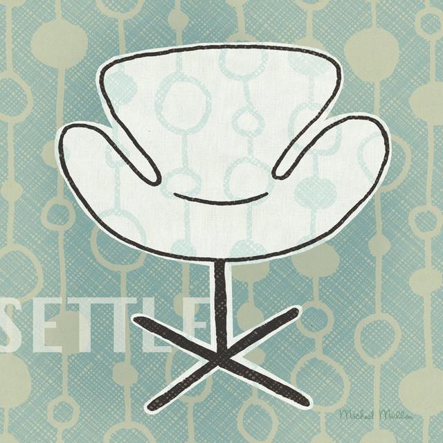 Retro Chair IV Settle by Michael Mullan - Wrapped Canvas Art Prints ClassicLiving Size: 51cm H x 51cm W on Productcaster.