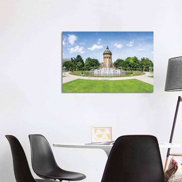 Mannheim Wasserturm At The Friedrichsplatz Square, Baden-Württemberg, Germany by Jan Becke - Wrapped Canvas Print Latitude Run Size: 66.04cm H x 101.6 on Productcaster.