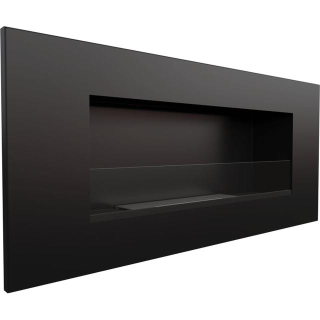 Wall-Mounted Ethanol Fireplace Delta2 Black Kratki on Productcaster.