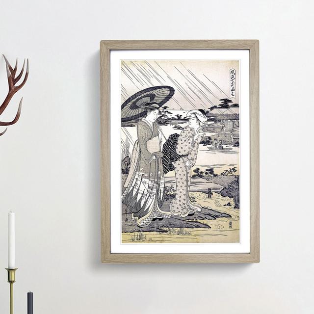 Praying for Rain by Chobunsai Eishi - Picture Frame Painting Print East Urban Home Frame Option: Oak Framed, Size: 36cm H x 27cm W x 2cm D on Productcaster.